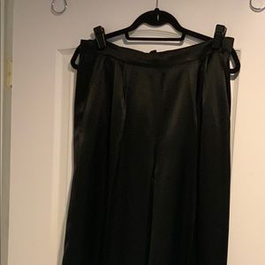 Black Satin Palazzo Pants Size 14